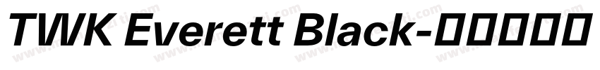 TWK Everett Black字体转换